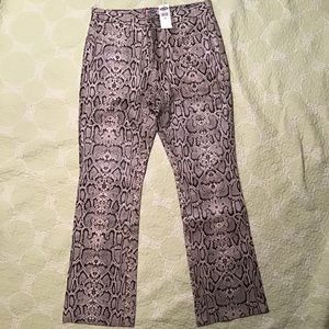 Snakesin leather pant nwt
